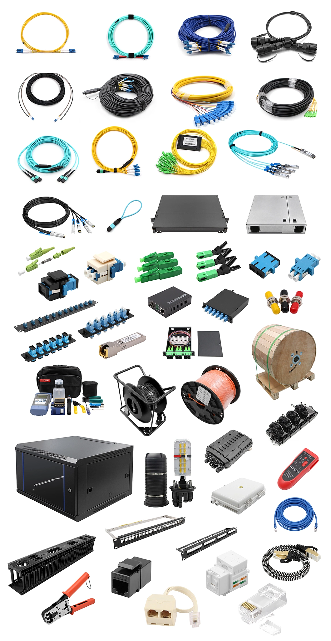 SC-SC OM3 Multimode Simplex Plastic Fiber Optic Adapter – Aqua