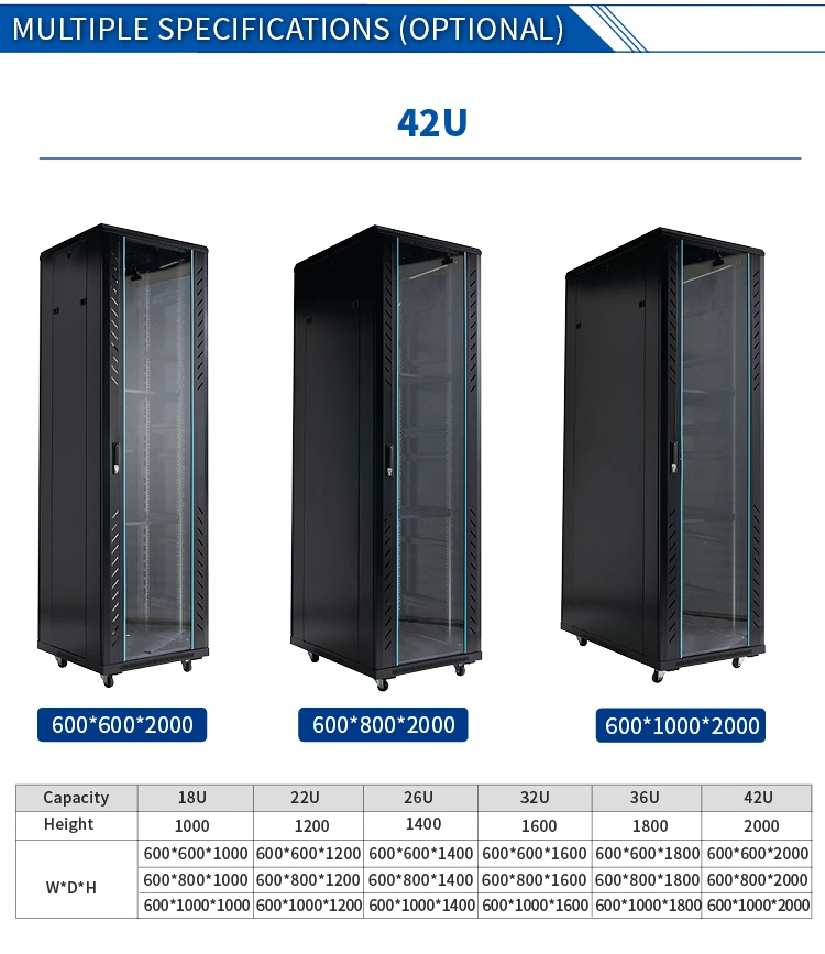 Made in China Superior Quality Popular 42u Server Rack Floor Standing Network Cabinet