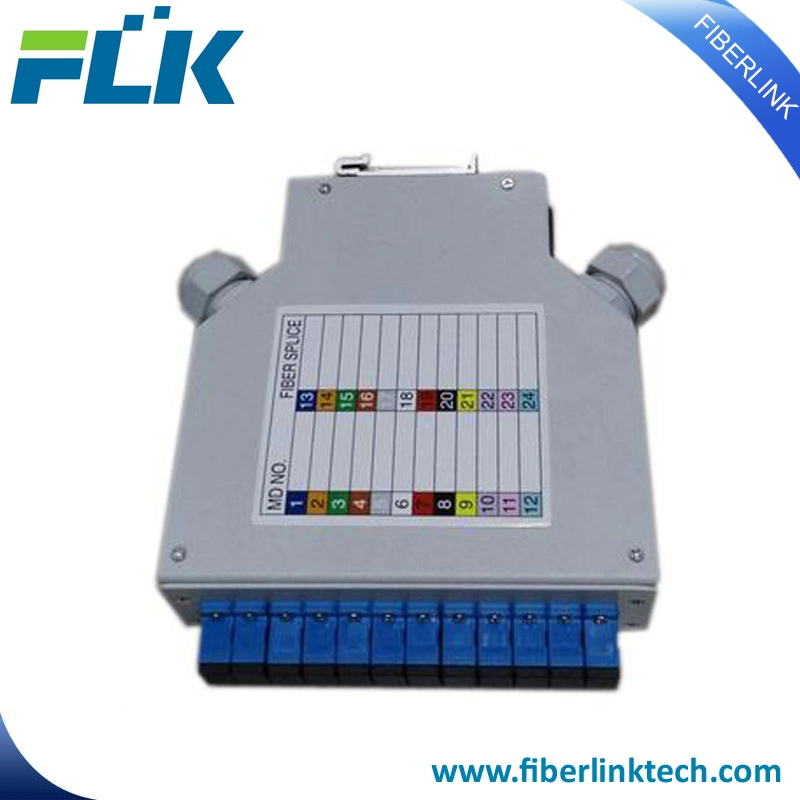 12 Sc Simplex Industrial Distribution Fiber Optic DIN Rail Box