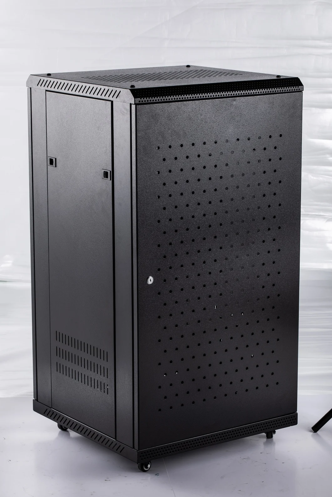 Glass Door Steel Body 19′′ Floor Standing 22u Network Server Rack Data Cabinet