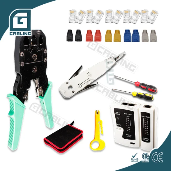 Gcabling Computer Hand Crimpen RJ45 Stecker Cat 5 Kabel Reparatur Netzwerk Installation Tool Kit